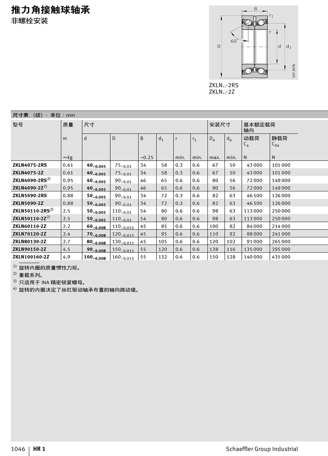 推力角接觸球軸承