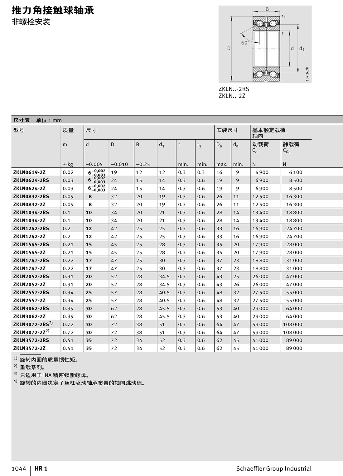 推力角接觸球軸承