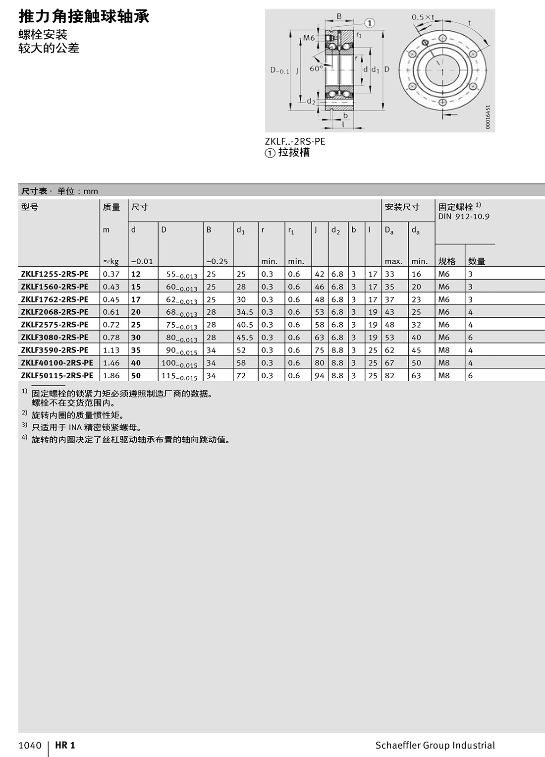 推力角接觸球軸承