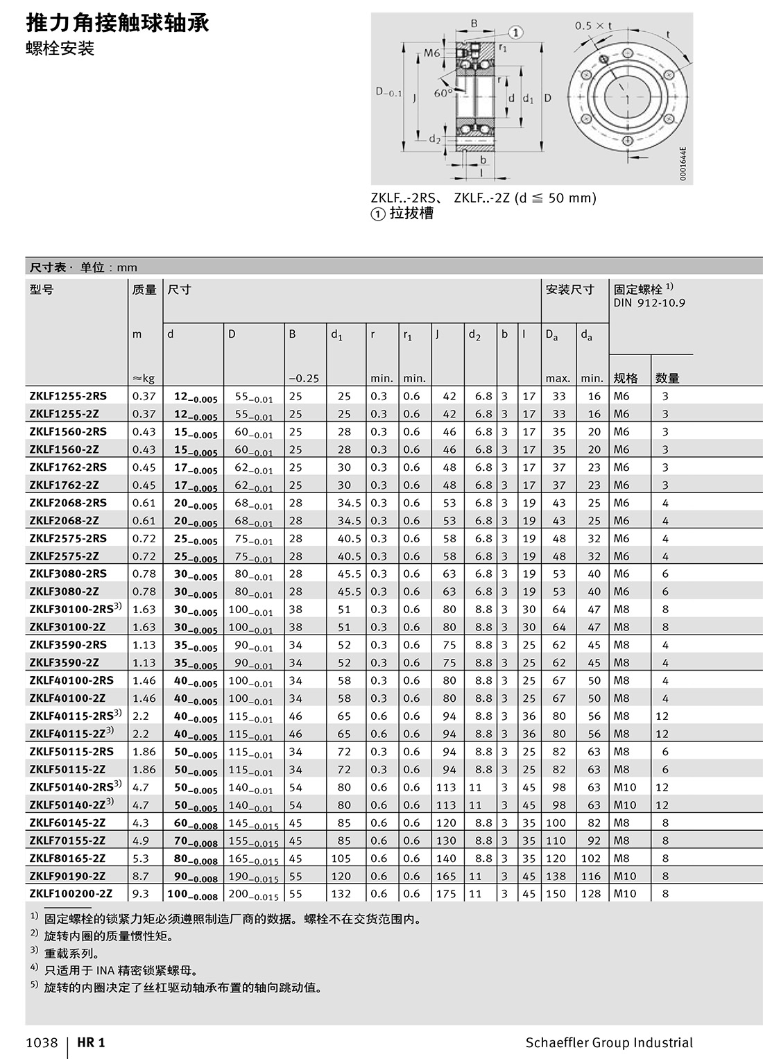 推力角接觸球軸承