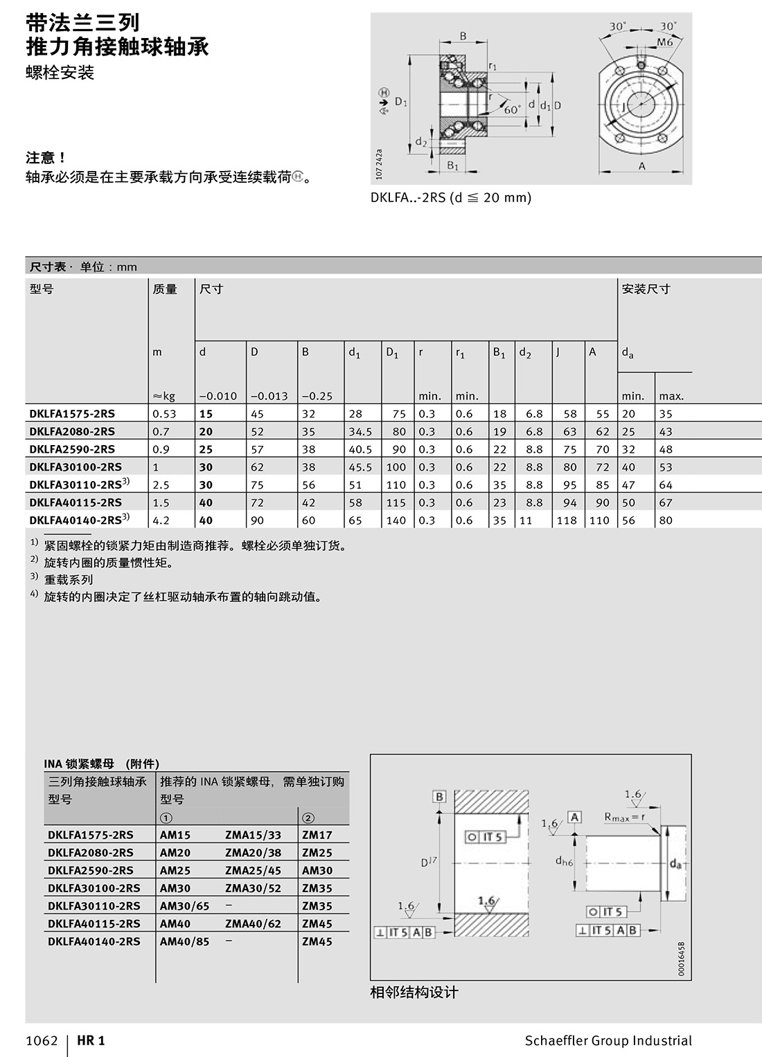 推力角接觸球軸承